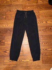 Athleta GIRL Cozy High Jump LINED Black Jogger Sz 12 Pockets Drawstring Outdoors