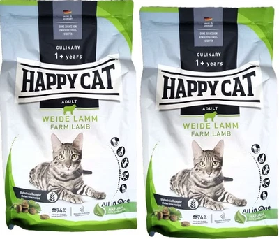 2 x 10 kg Happy Cat Adult Culinary mit Weide Lamm (€ 5,25 kg) Katzenfutter