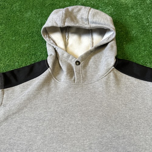 Duluth Trading Hoodie Sweatshirt Men’s Large Fleece Lined Gray Black Heavyweight - Picture 7 of 8