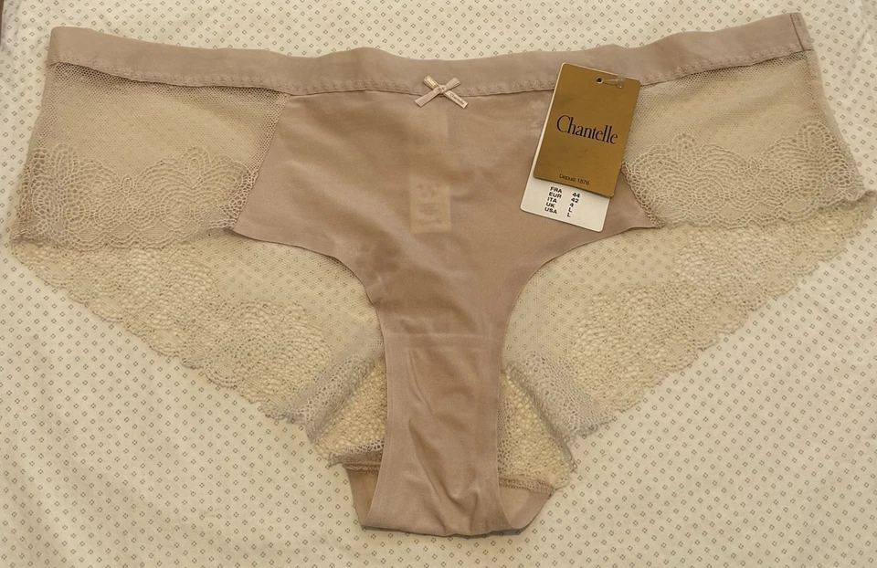 Panty Chantelle NUEVO CON ETIQUETAS LE MARAIS Cappuccino Desnudo Hipster Talla L NUEVO CON ETIQUETAS Foto 3 de 4
