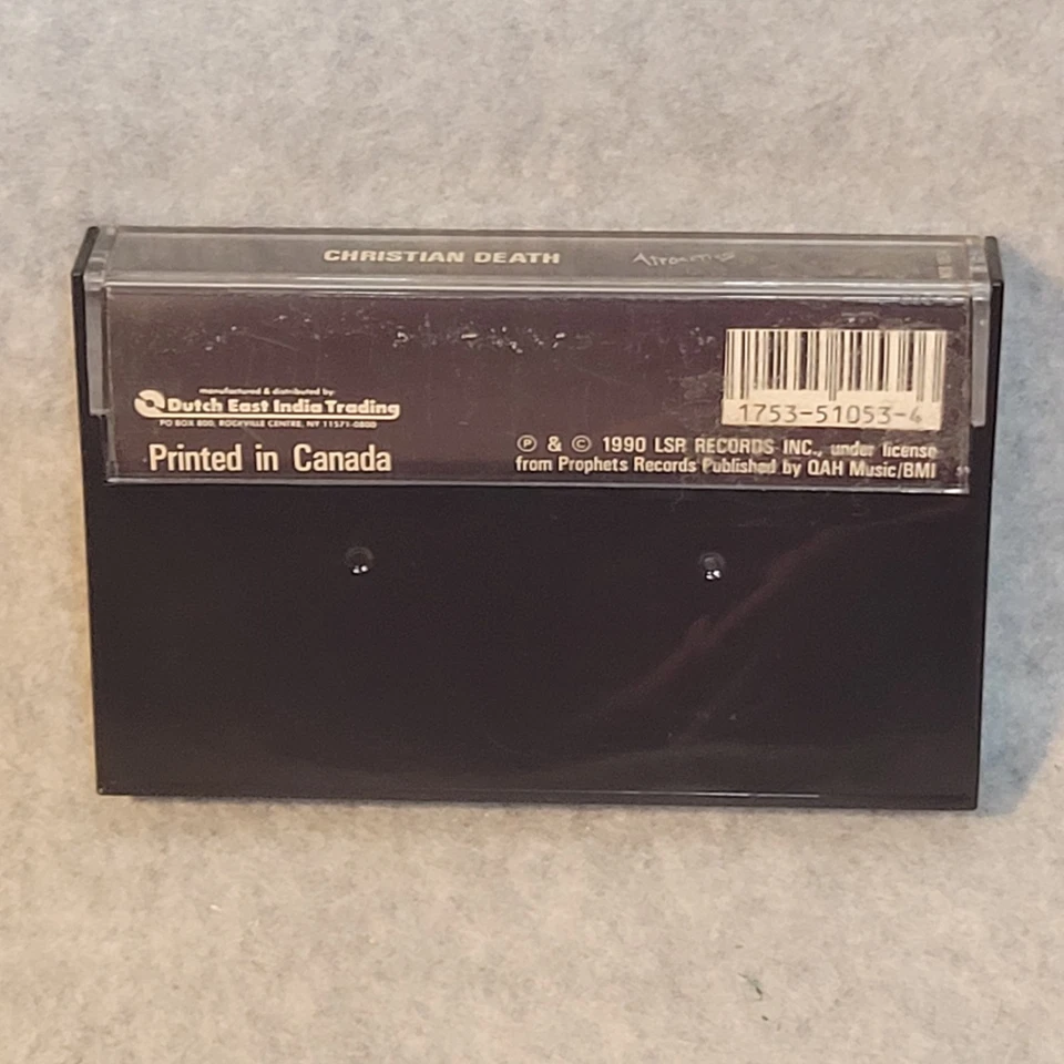 RARE! Christian Death Atrocities Cassette Tape 1990 LSR Records HTF Metal Rock Foto 4 de 4