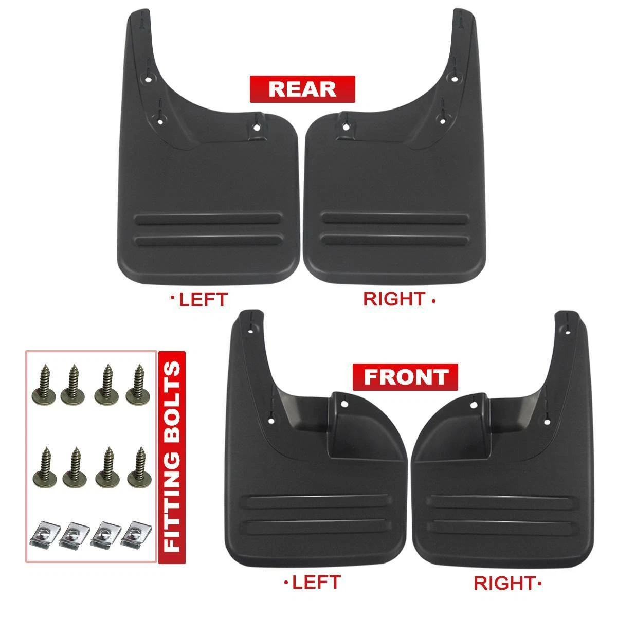 Front Rear Mud Flap Splash Guards 2WD Fits Toyota Hilux Vigo Champ 2WD 2005 2014