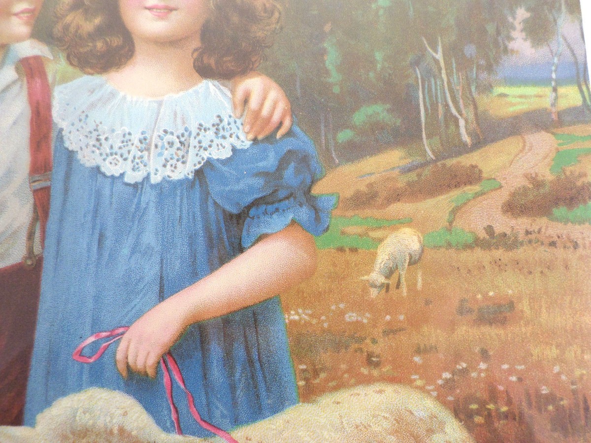 Victorian Lithograph Print Picture 