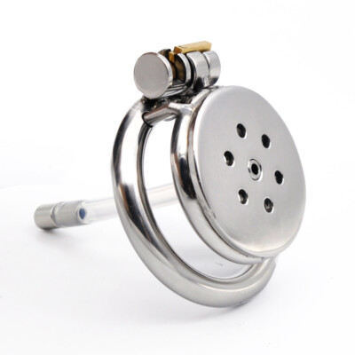 Stainless Steel Male Chastity Flat Cage Chastity Device Tube Belt Locks Rings