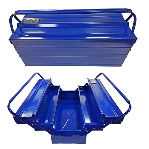 Cantilever Tool Box 21"" 530mm Metal 5 Tray Storage Tool Box Blue Heavy Duty