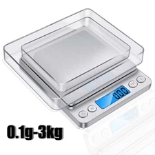 3KG Food Kitchen Scale, Digital Grams & Ounces for Weight Loss, Baking, Cooking