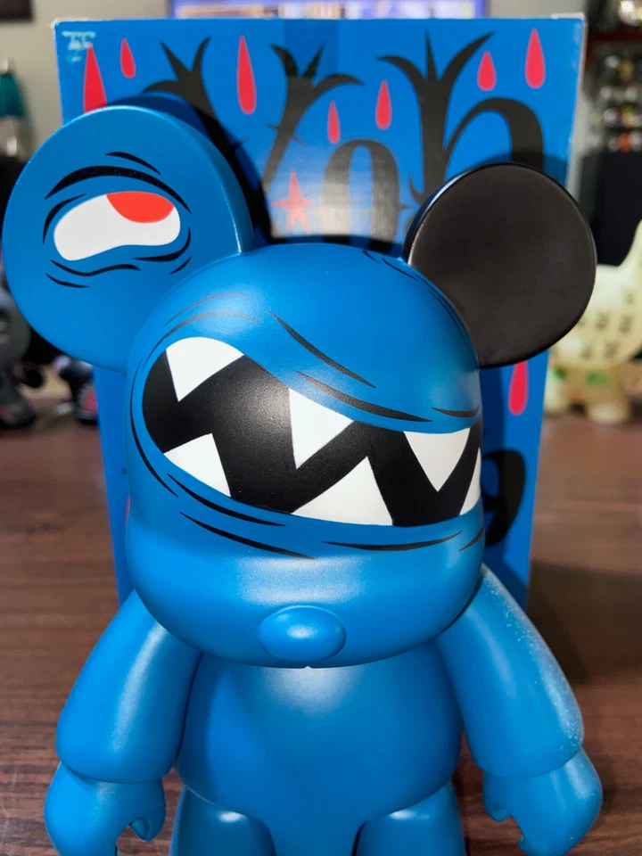 Tim Biskup 2004 8" Qee Wrecker Panda Bear vinilo arte juguete kidrobot raro con caja Foto 3 de 4