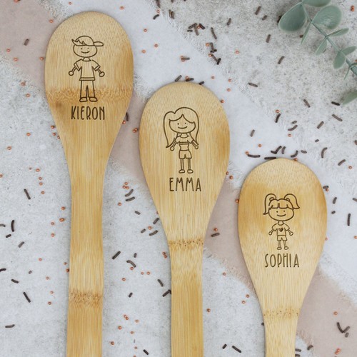 Personalised Family Wooden Spoon Baking with The Family Baker Mixing Spoon - Picture 13 of 25