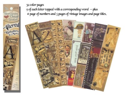 ALTERED ALPHABETS & MORE-Crafty Secrets Vintage Booklet-Image/Ephemera Cut Outs 