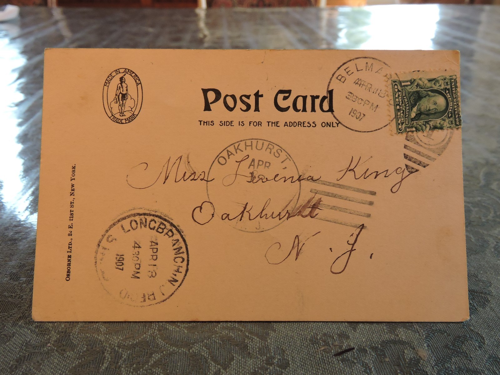 1907 Gordon's Pavilion KODAK Shop Belmar New Jersey Shore Monmouth NJ