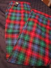NWT $58 Lands' End FLANNEL PATTERN SLEEP PANTS PJ PAJAMA FESTIVE  PLAID XL 18
