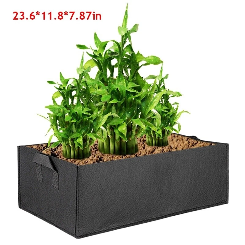 Rectangle Planting Bag Garden Grow Planter Pouch Root Container Flowerpot Decor - Image 3 of 4