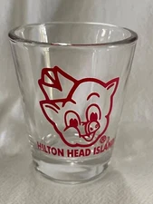 NEW PIGGLY WIGGLY SHOT GLASS HILTON HEAD ISLAND  HTF UNIQUE RARE GIFT
