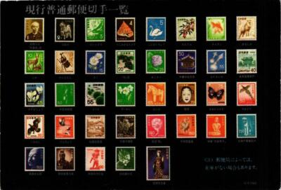 CPA AK Ordinary postage stamps depicted on a postcard JAPAN (677181)