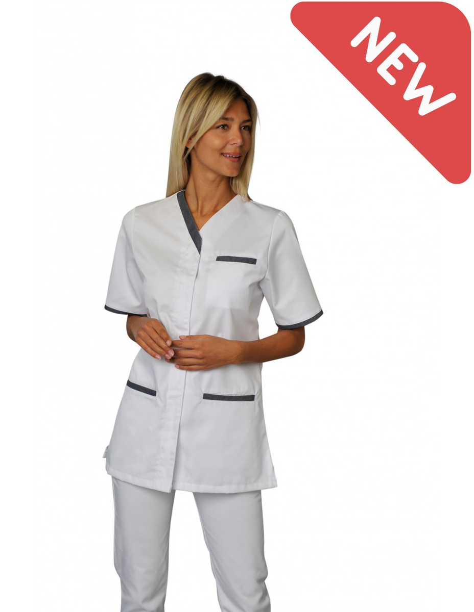 Tunique médicale blanche pas cher, Tunique médicale femme blanche