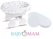 Baby Mattress Moses Basket / Pram / Wicker Oval Shaped 70x35cm