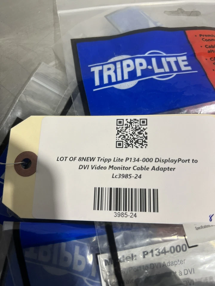 Tripp-Lite P134-000 DisplayPort Male to DVI Female Adapter Converter Lc3985-24 - Image 2 of 2