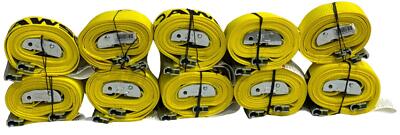 2''x12' Yellow E-Track Cam Buckle Strap (10 Pack)
