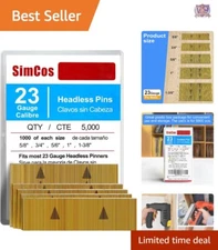 Versatile 23 Gauge Headless Pinner Nails - 5/8" to 1-3/8" Assorted Project Pack