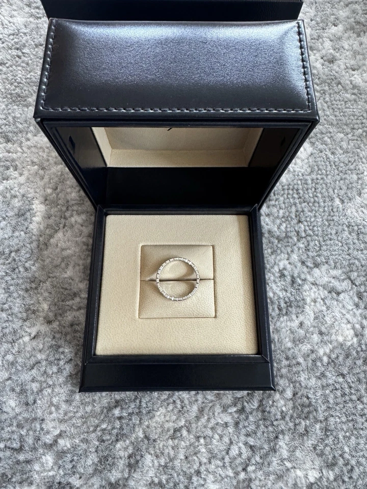 Anillo Chopard Ice Cube - Oro Blanco 18k Talla 7.5 (56) - Sku 827702 Foto 4 de 4