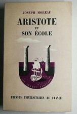 Rare Livre Ancien Aristote et son école Joseph Moreau 1962 Presses Universitaire