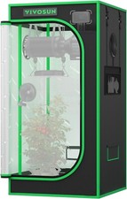 VIVOSUN P224 2x2 Advance Grow Tent 2000D Hydroponics Indoor Plants 24"x24"x48"