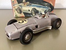 JNF MERCEDES MONOPOSTO Rennwagen Western Germany 50er Uhrwerk Blechspielzeug
