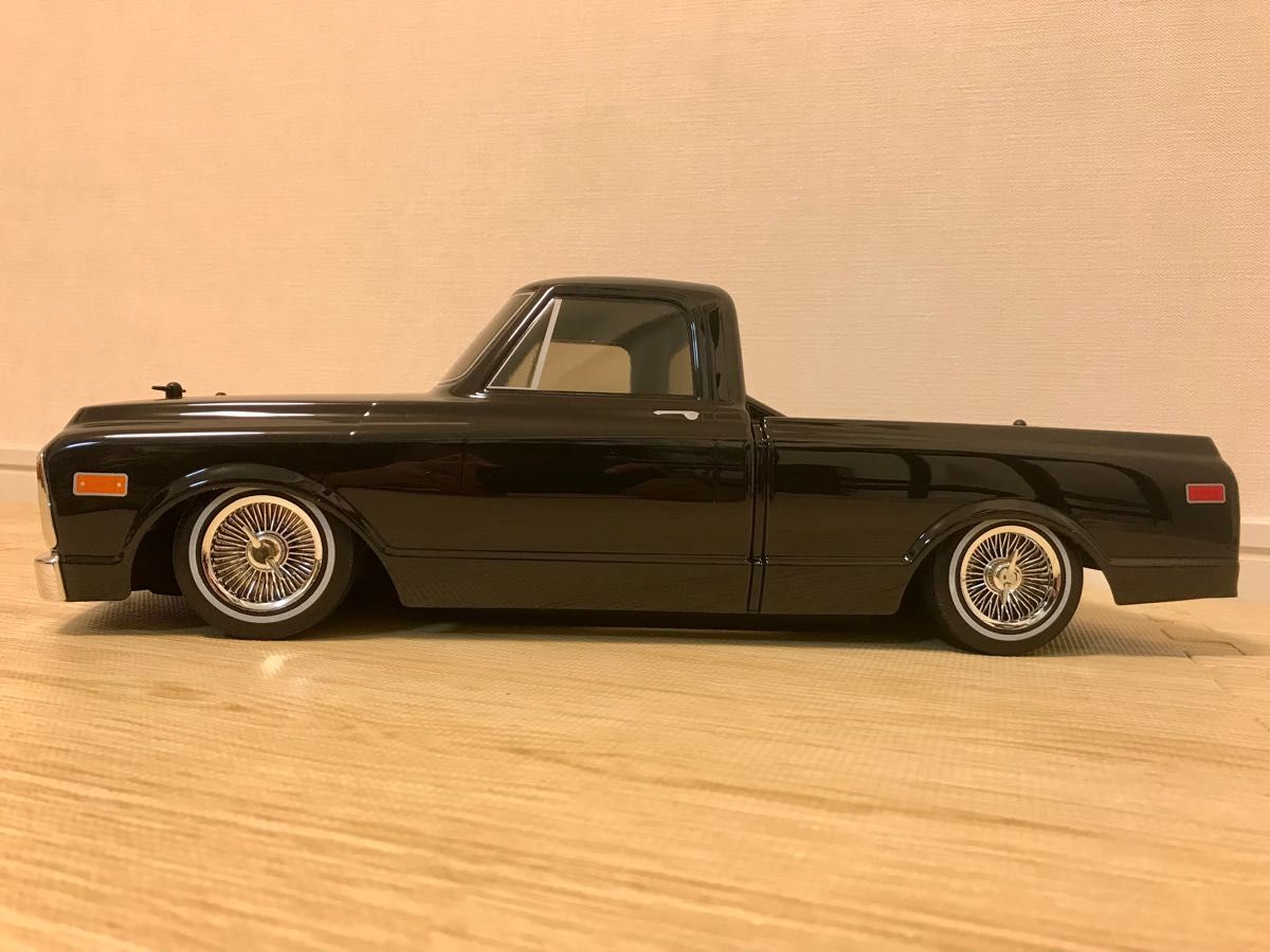 1972 CHEVY C10 ラジコンカー 1/10 Losi 1972 Chevy C10 Pickup AWD V100 RTR - Black - RC