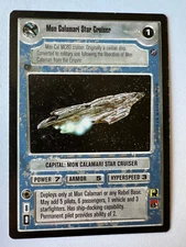 Star Wars CCG Death Star II 2 Mon Calamari Star Cruiser Capital Ship SWCCG