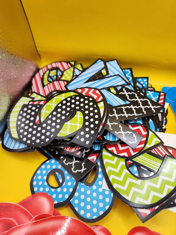 💥Hundreds of Punch Out Coated Letters Numbers Lot Children Learning School - Image 2 of 4