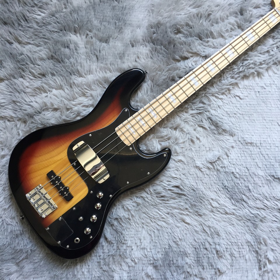 Solid Body Jazz Electric Bass Guitar 4 Strings Sunburst Color Maple Neck eBay