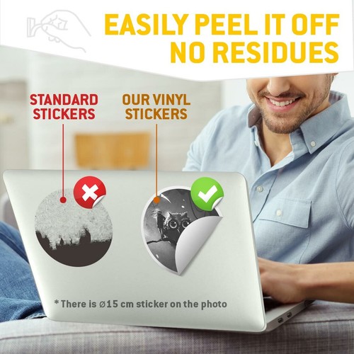2 x Vinyl Stickers 20cm (bw) - Abstract Mysterious Owl Fantasy Art #36050 - 第 4/8 張圖片