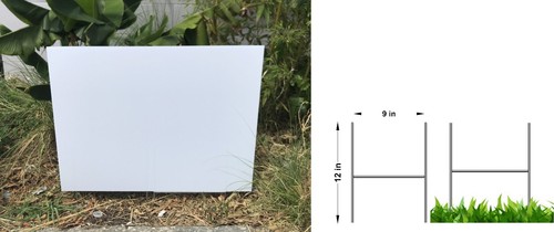 10 Pack Blank Signs (White) 18' 'x 24'' With 20 H-stakes 12'' Write Your Message - Picture 2 of 15