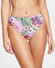 Salt + Cove Womens High-Waist Floral Beachwear Swim Bottom Separates M Purple