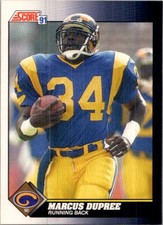 1991 Score #457 Marcus Dupree Very good