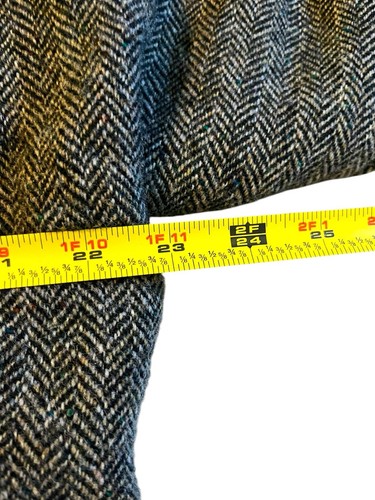 Vintage Jos A Bank Harris Tweed Blazer Men’s Gray Herringbone Wool Size 44R - Picture 7 of 11