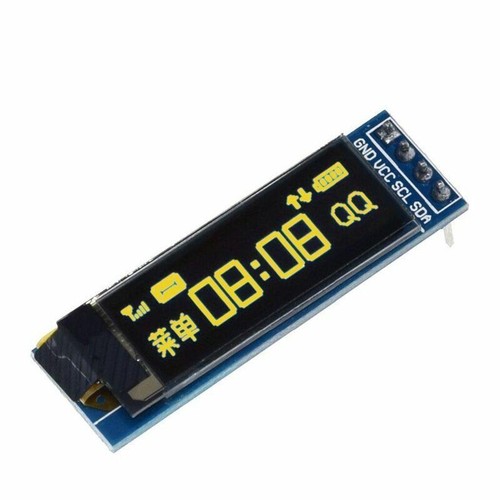 Modulo display OLED 0,91'' 128x32 IIC I2C giallo DC3.3V 5V 128*32 per Arduino - Foto 1 di 6