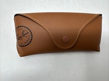 Ray-Ban Luxottica Glass Case Sunglasses Brown CASE ONLY Glasses Snap Close