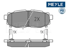 Brake pad set, disc brake MEYLE 0252485416/PD