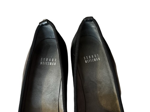 Scarpe Stuart Weitzman donna 9 nere pelle trapuntata tacco basso zeppa decolte usate in ottime condizioni! - Foto 6 di 15