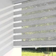 ShadesU Cordless Zebra Blinds for Windows – Light Filtering Dual-Layer Win