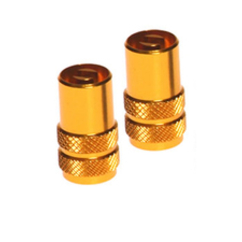 RFX Sport Series Valve Caps With Valve Key 2 Units - GOLD For Motorcycle