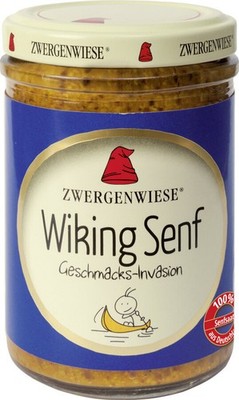 (15,52 EUR/l) Zwergenwiese Wiking Senf 6x160ml, BIO Senf im Glas