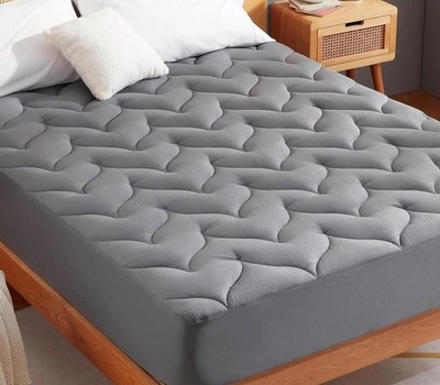 Sonive Super King Size Matratzenauflage 180 x 200 cm extra tief 30 cm Tasche grau 