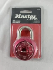 Master Lock 1527D Locker School Combination Padlock - RED - NEW & FREE SHIPPING 