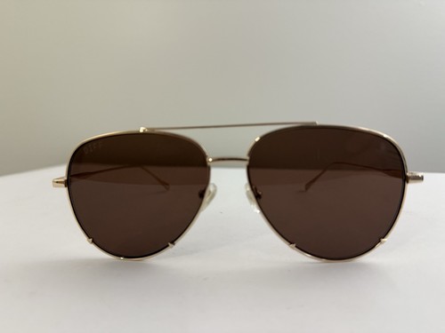 Diff Eyewear Aviator Scarlett Sunglasses Gold Finish Brown? Lens Summer Classic