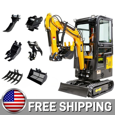 #ad FREE SHIP 1.2Ton Mini Excavator EPA Gas 13.5HP Attachments Combo Optional $5509.05