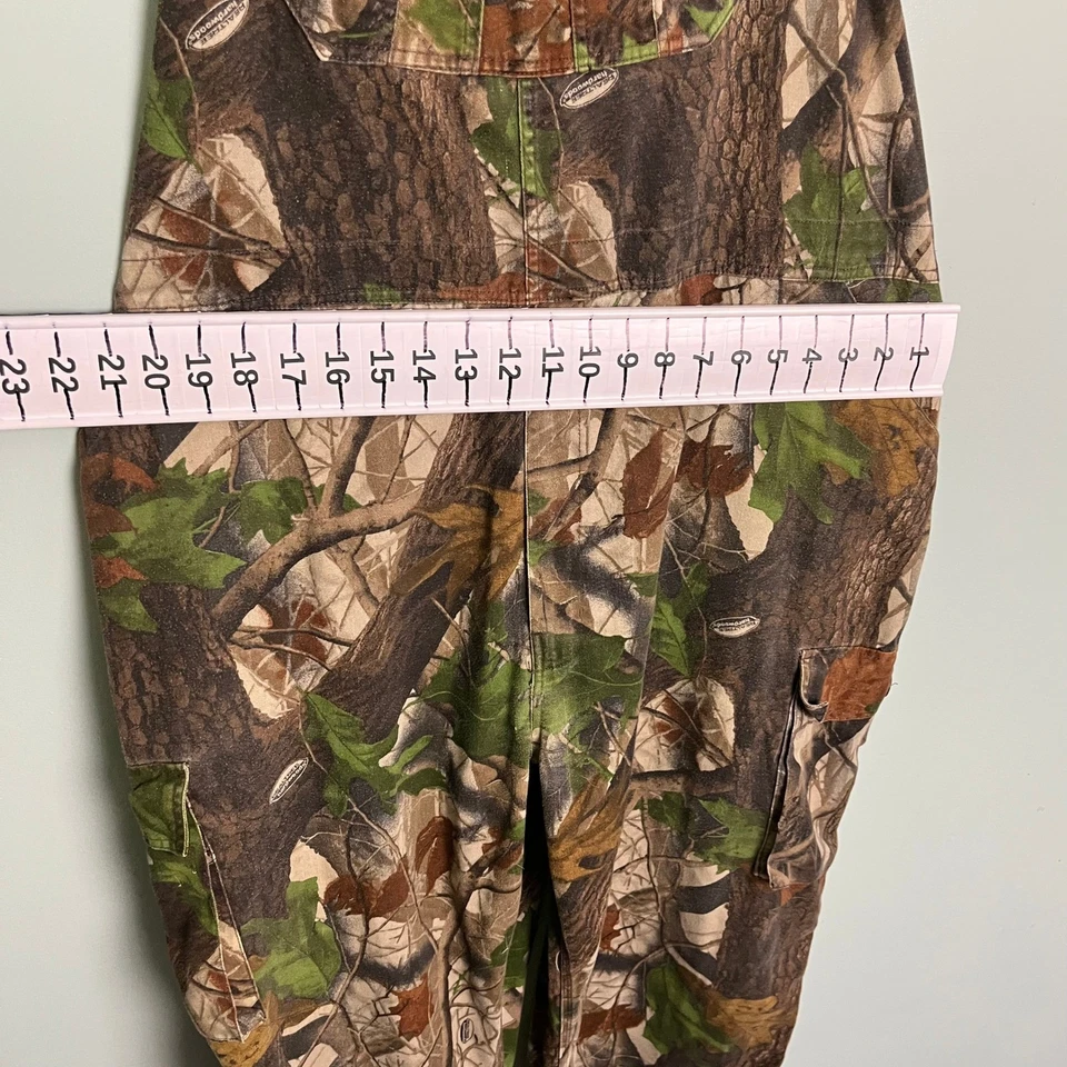Walls Overalls Mens 40 Camo Realtree Xtra Bib Pants Work Hunting - Image 4 of 4