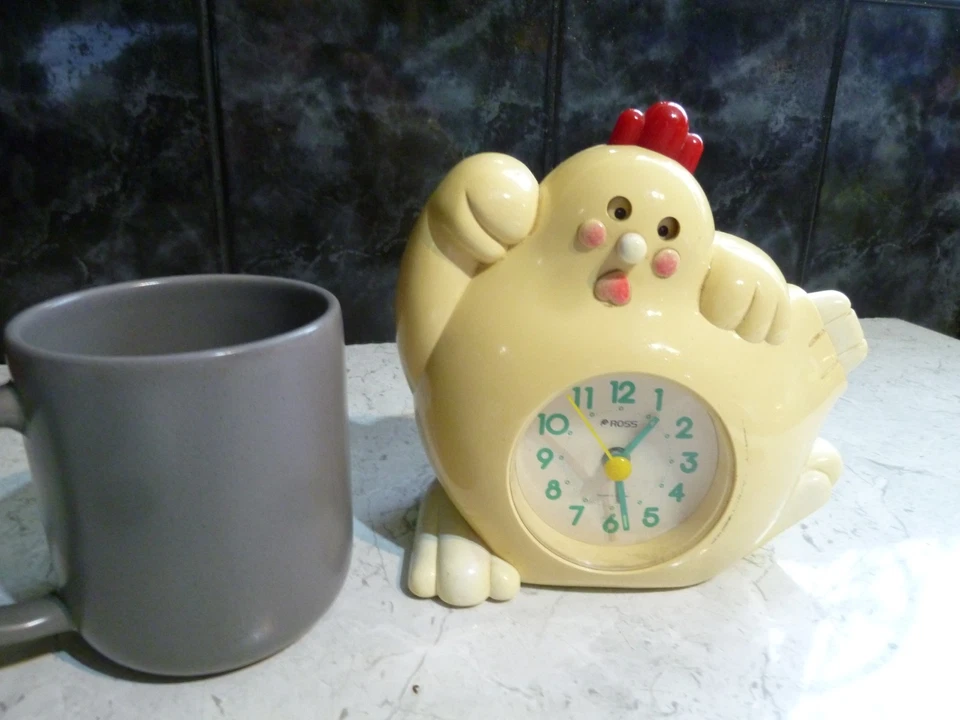 VINTAGE ROSS HUHN WECKER FUNKTIONIERT - Bild 2 von 4