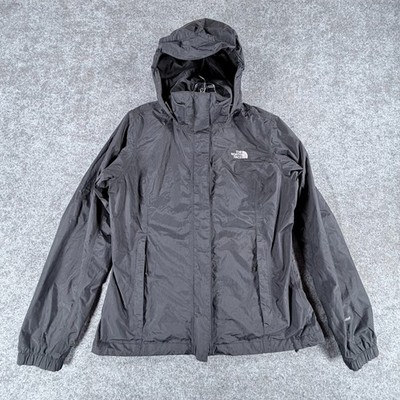 The North Face Dryvent Rain Coat Jacket Womens M Black Waterproof Hooded Hiking
